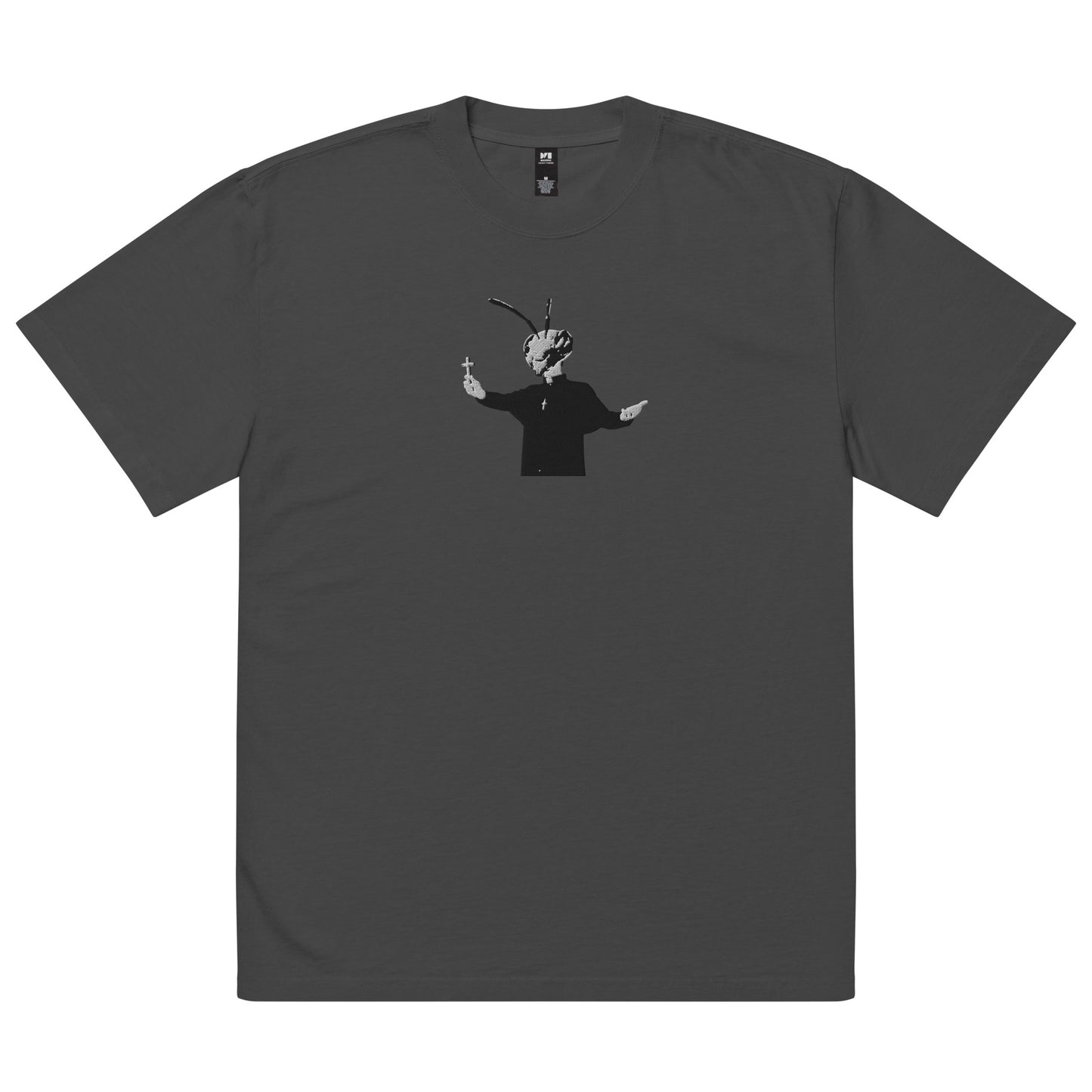 Embroidered Oversized faded Bee Priest t-shirt