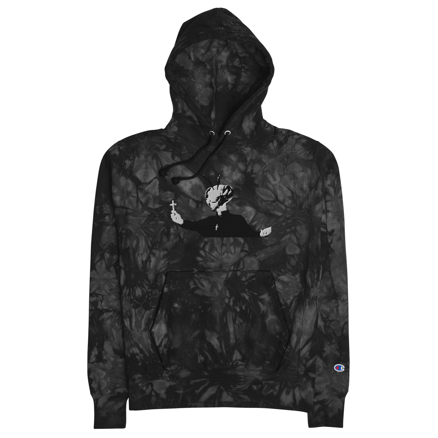 Unisex Champion tie-dye Embroidered Bee Priest hoodie