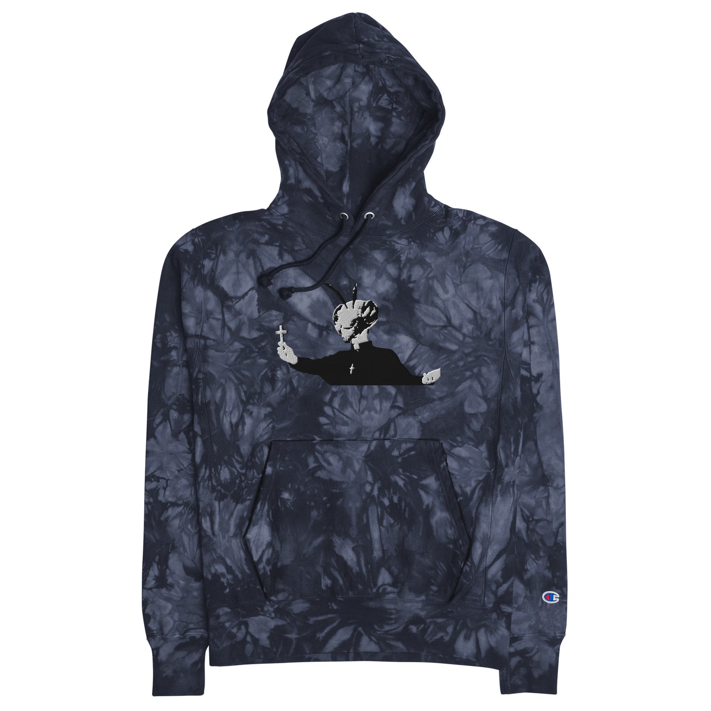 Unisex Champion tie-dye Embroidered Bee Priest hoodie