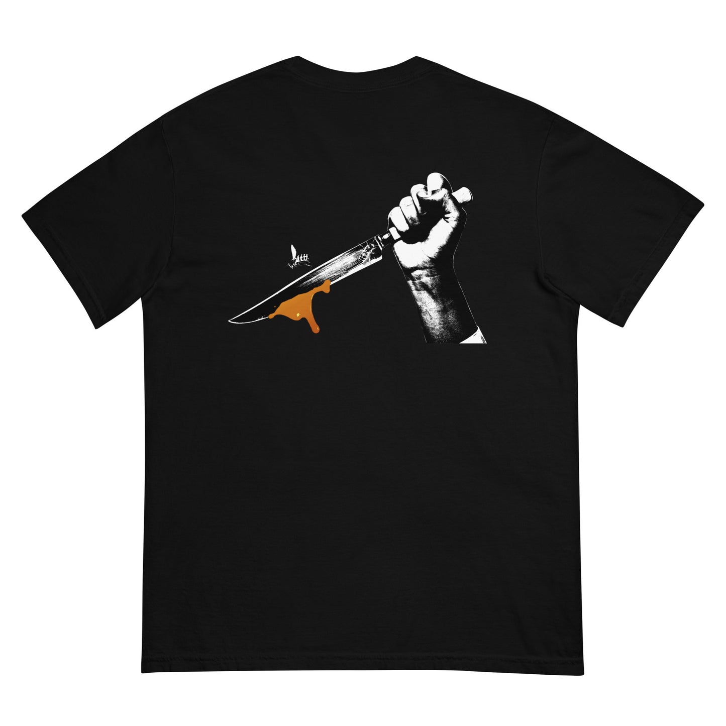 Unisex heavyweight t-shirt Classic Logo/Bee Knife on back