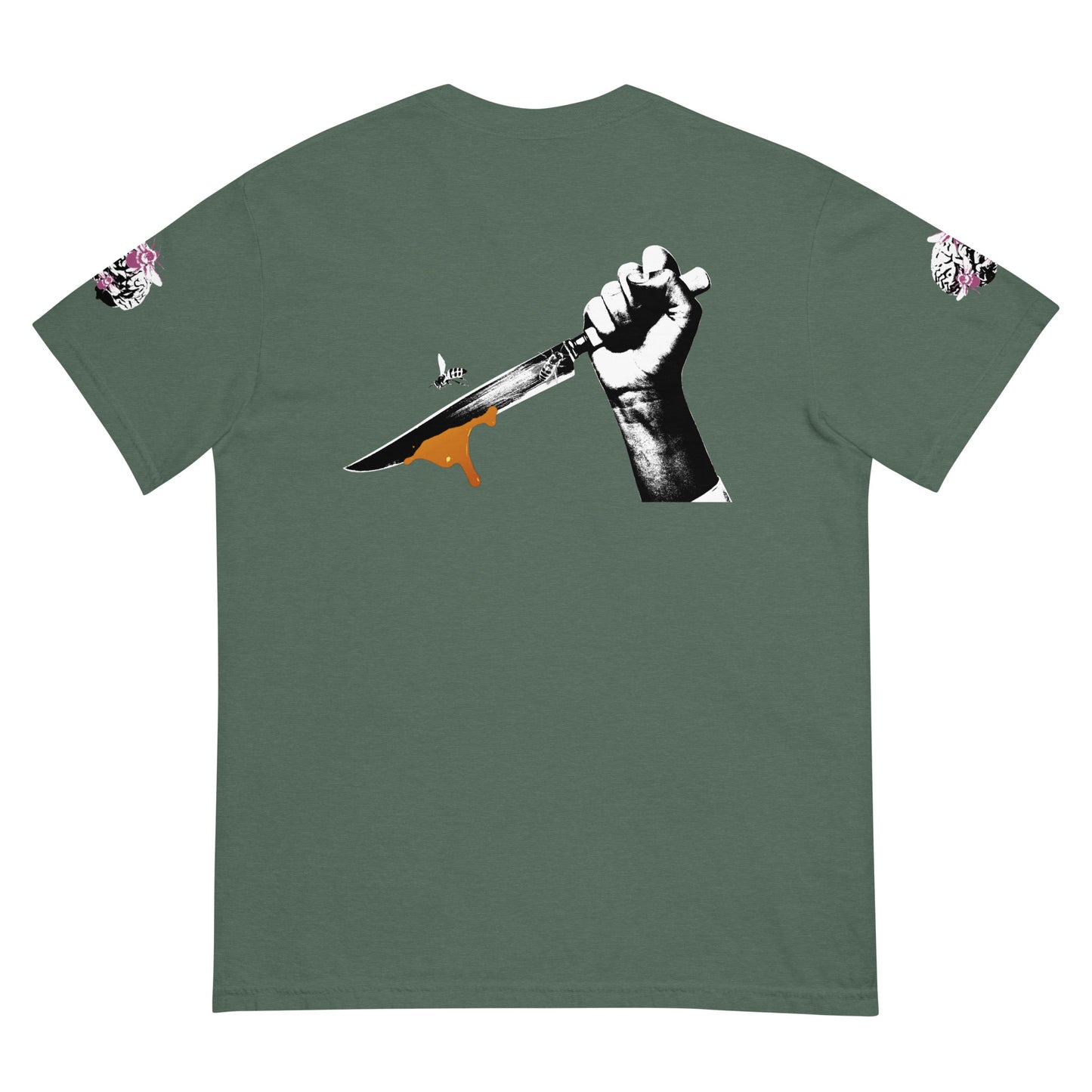Zack Bone Tee (Bee Knife on back/Bee Brain on sleeves)