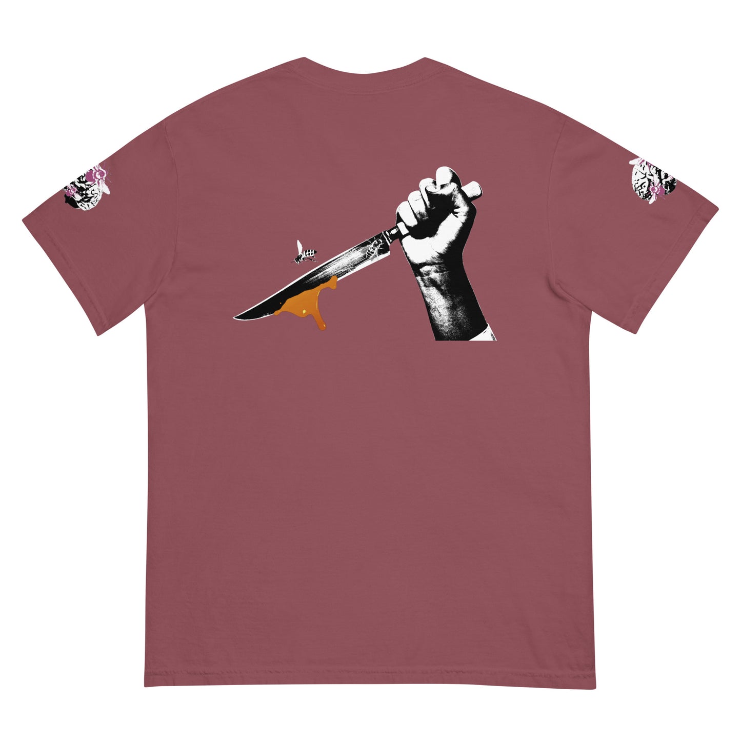 Zack Bone Tee (Bee Knife on back/Bee Brain on sleeves)