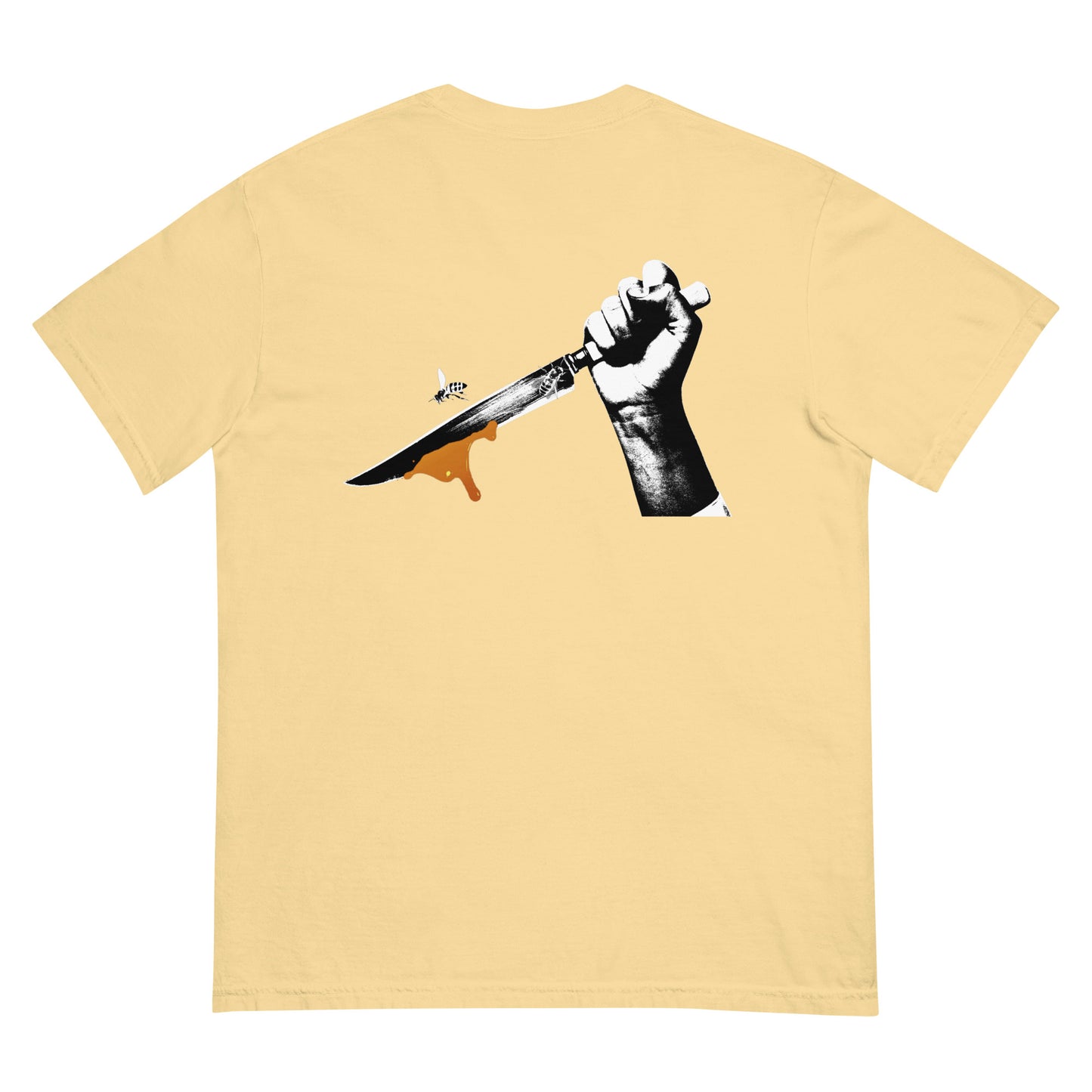 Unisex heavyweight t-shirt Classic Logo/Bee Knife on back