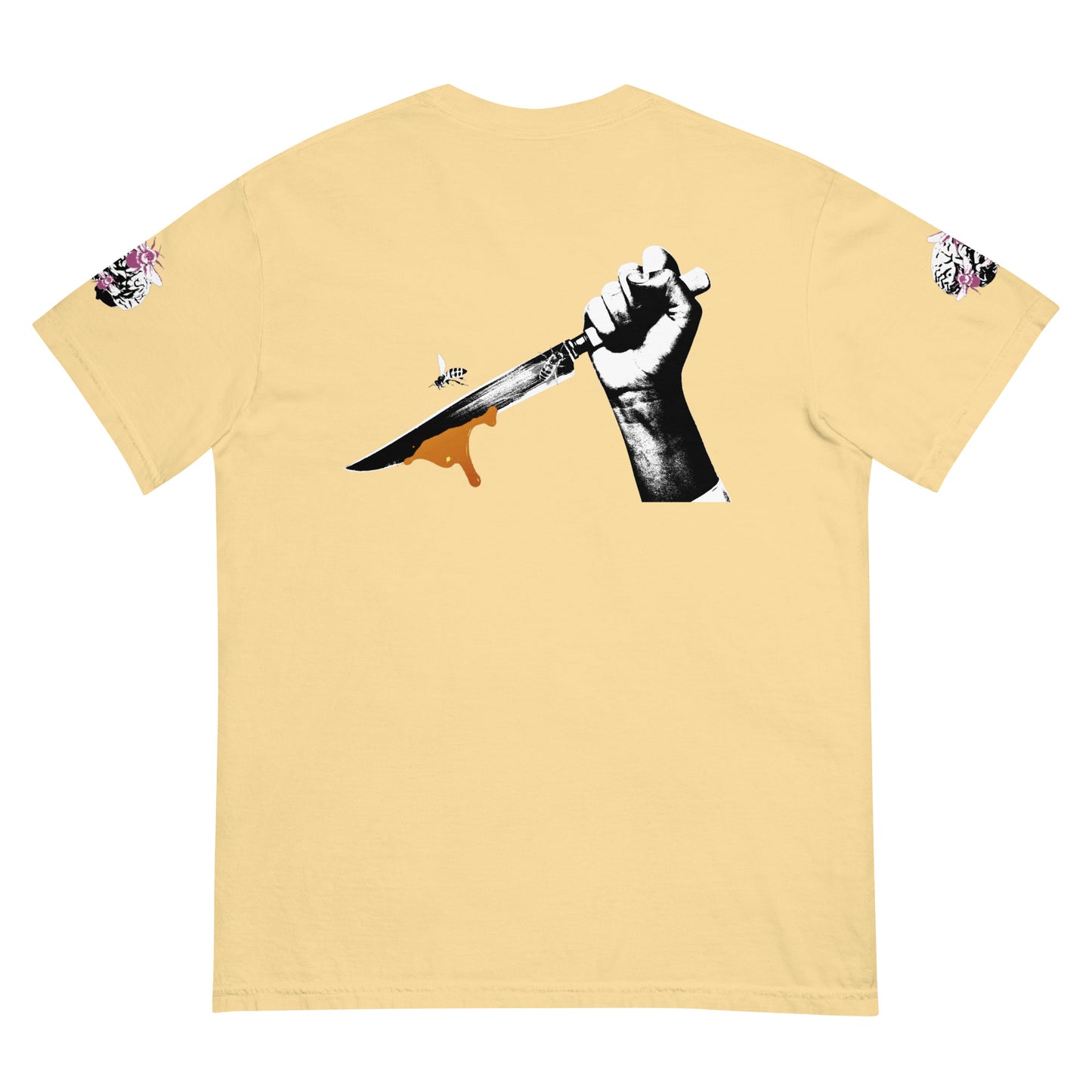 Zack Bone Tee (Bee Knife on back/Bee Brain on sleeves)