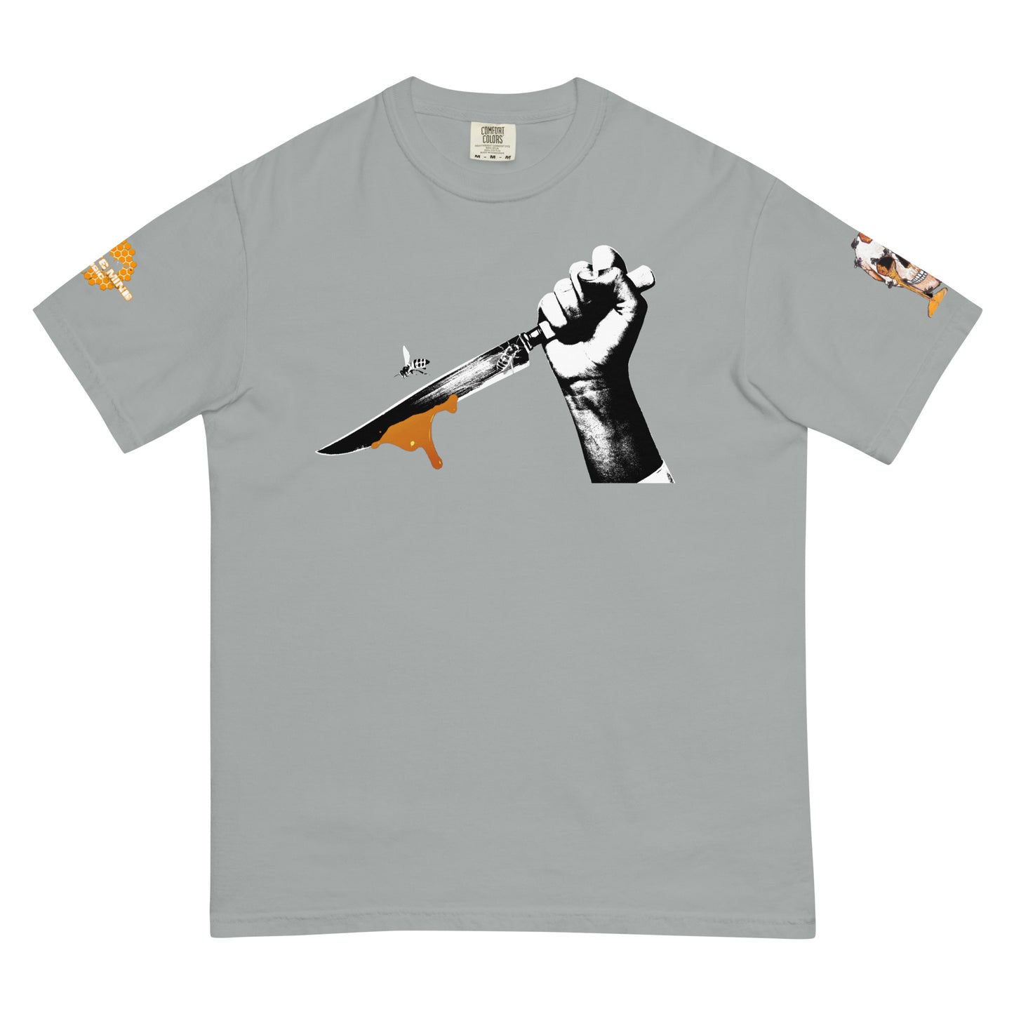 Bee Knife Tee with both HighveMind logos (on sleeves)