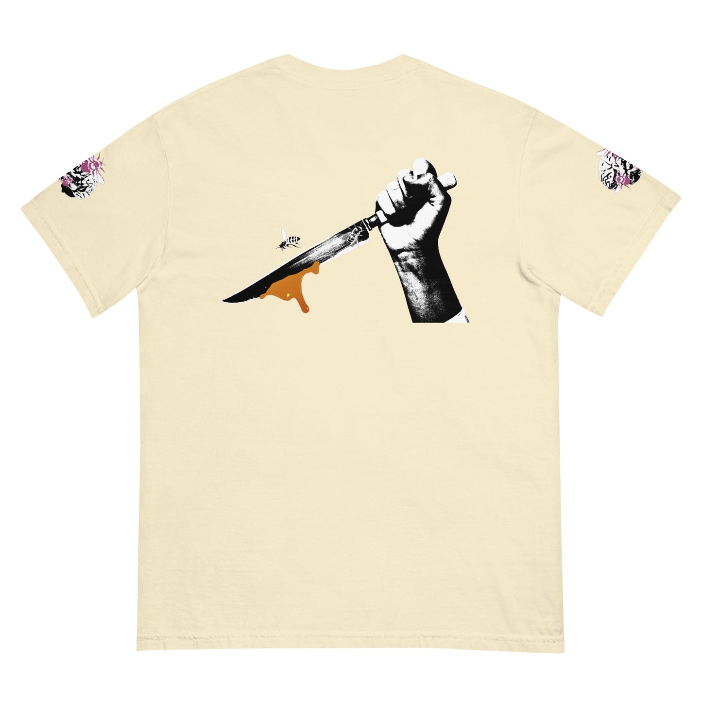 Zack Bone Tee (Bee Knife on back/Bee Brain on sleeves)