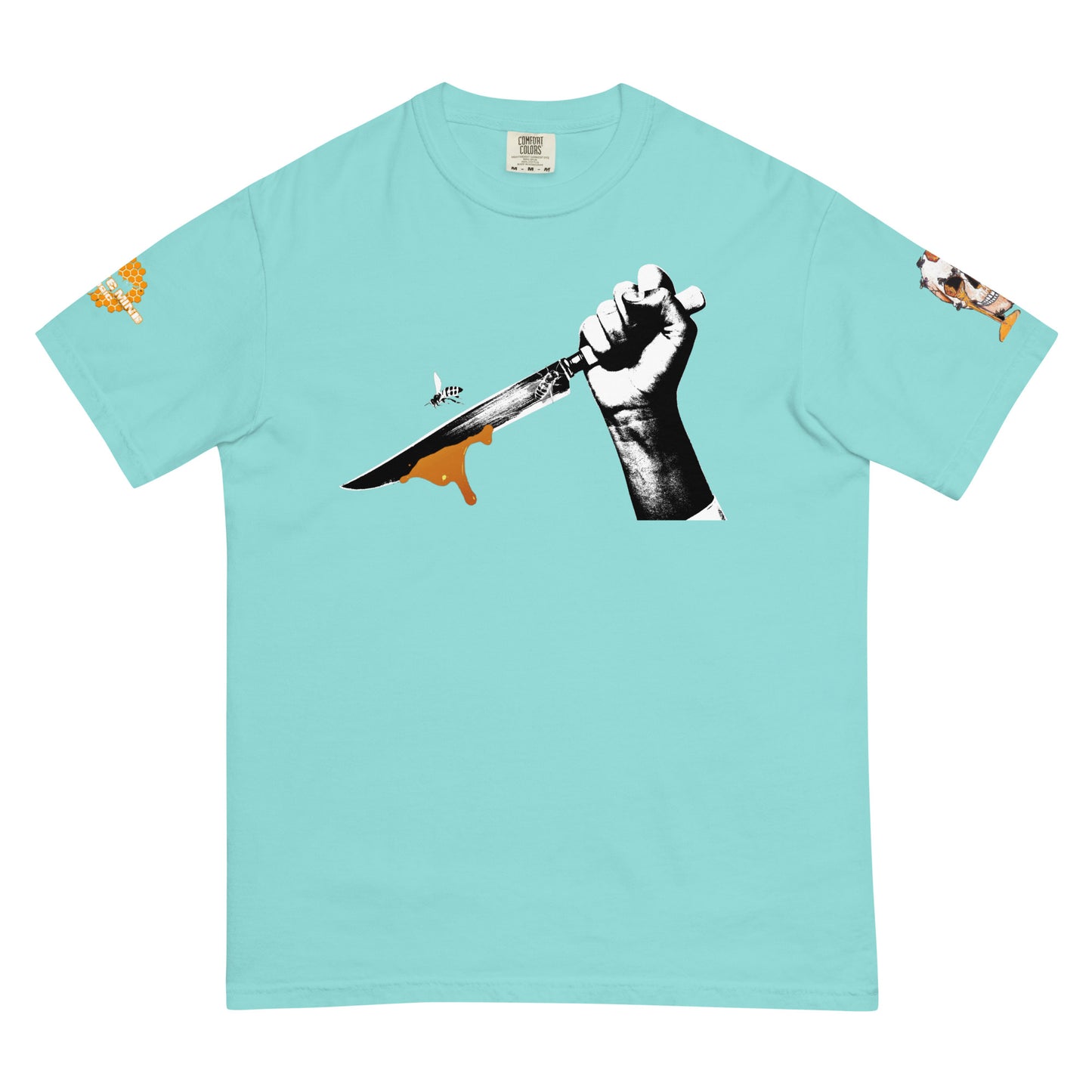 Bee Knife Tee with both HighveMind logos (on sleeves)