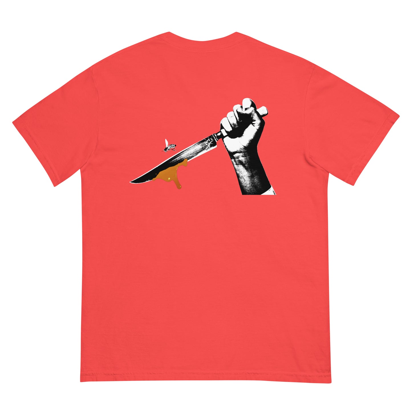 Unisex heavyweight t-shirt Classic Logo/Bee Knife on back