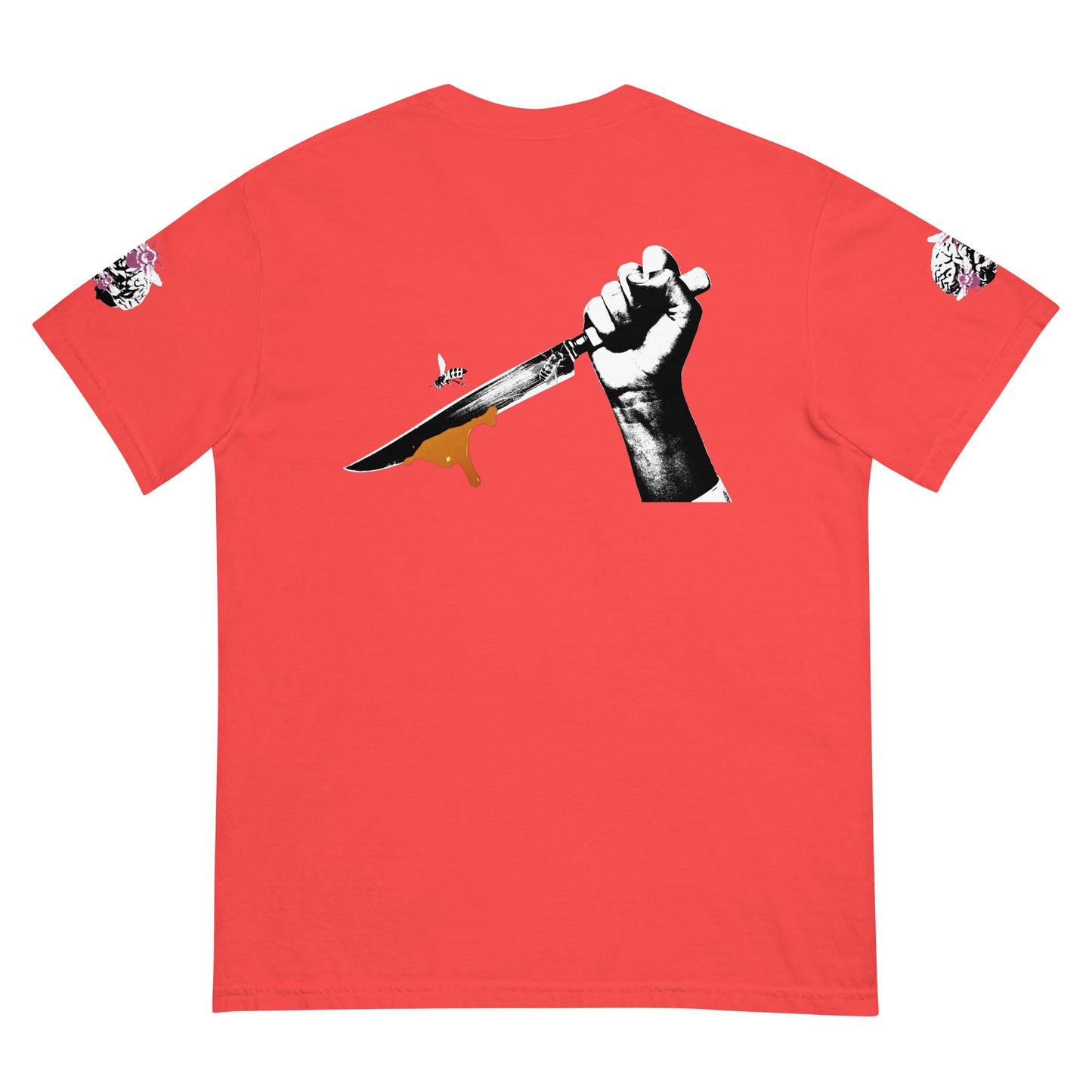 Zack Bone Tee (Bee Knife on back/Bee Brain on sleeves)