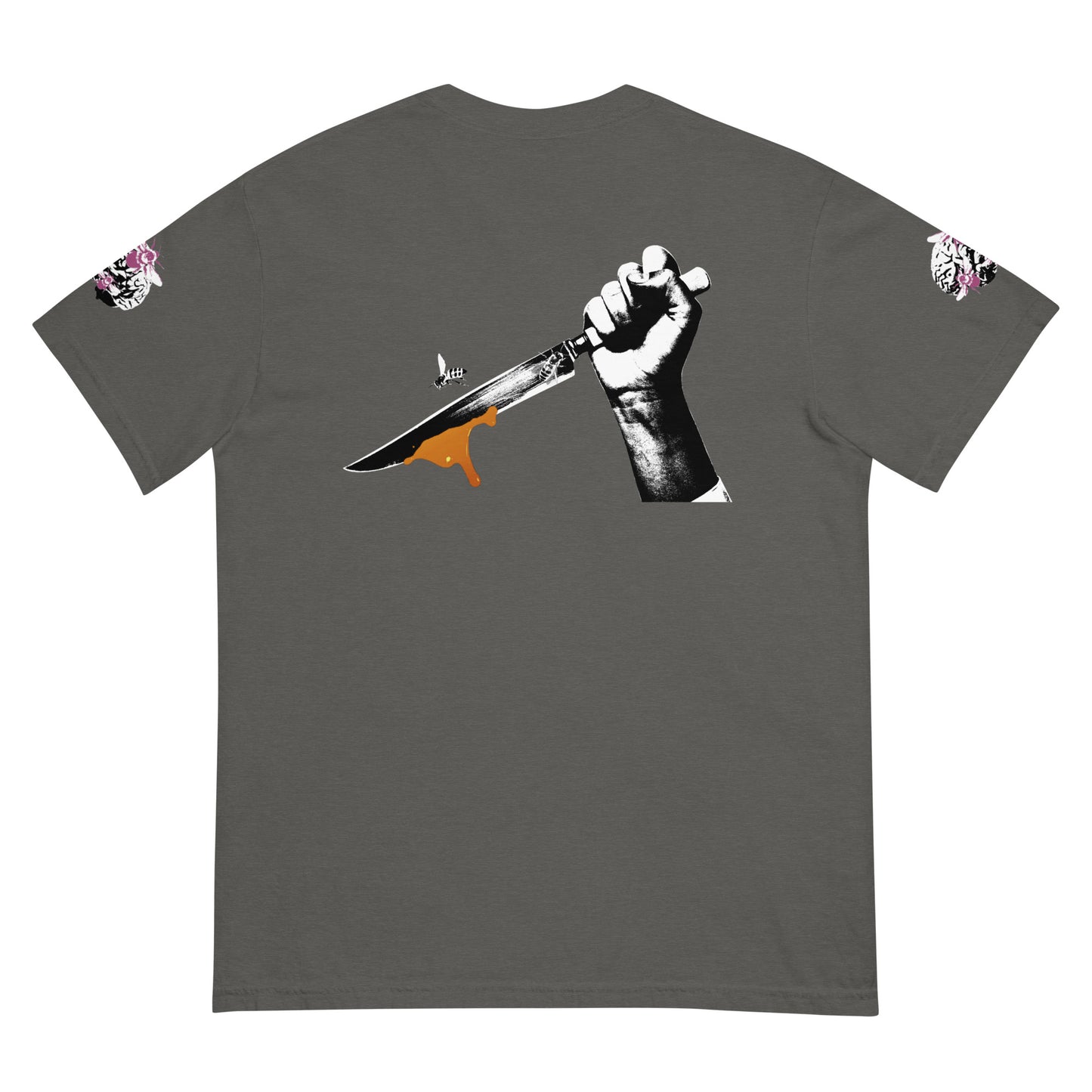 Zack Bone Tee (Bee Knife on back/Bee Brain on sleeves)