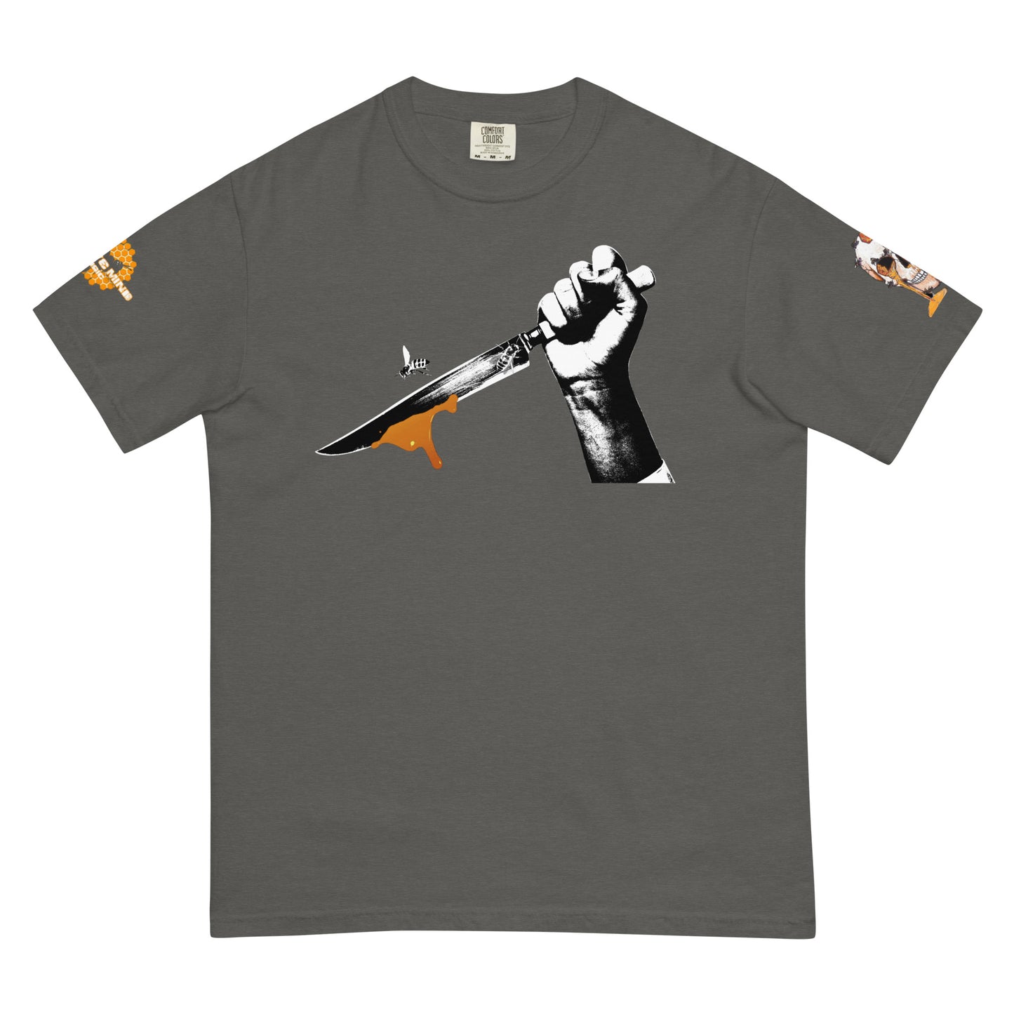 Bee Knife Tee with both HighveMind logos (on sleeves)