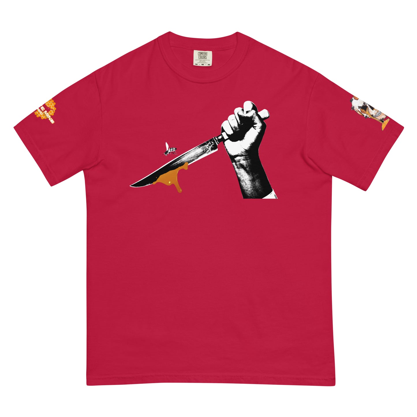 Bee Knife Tee with both HighveMind logos (on sleeves)