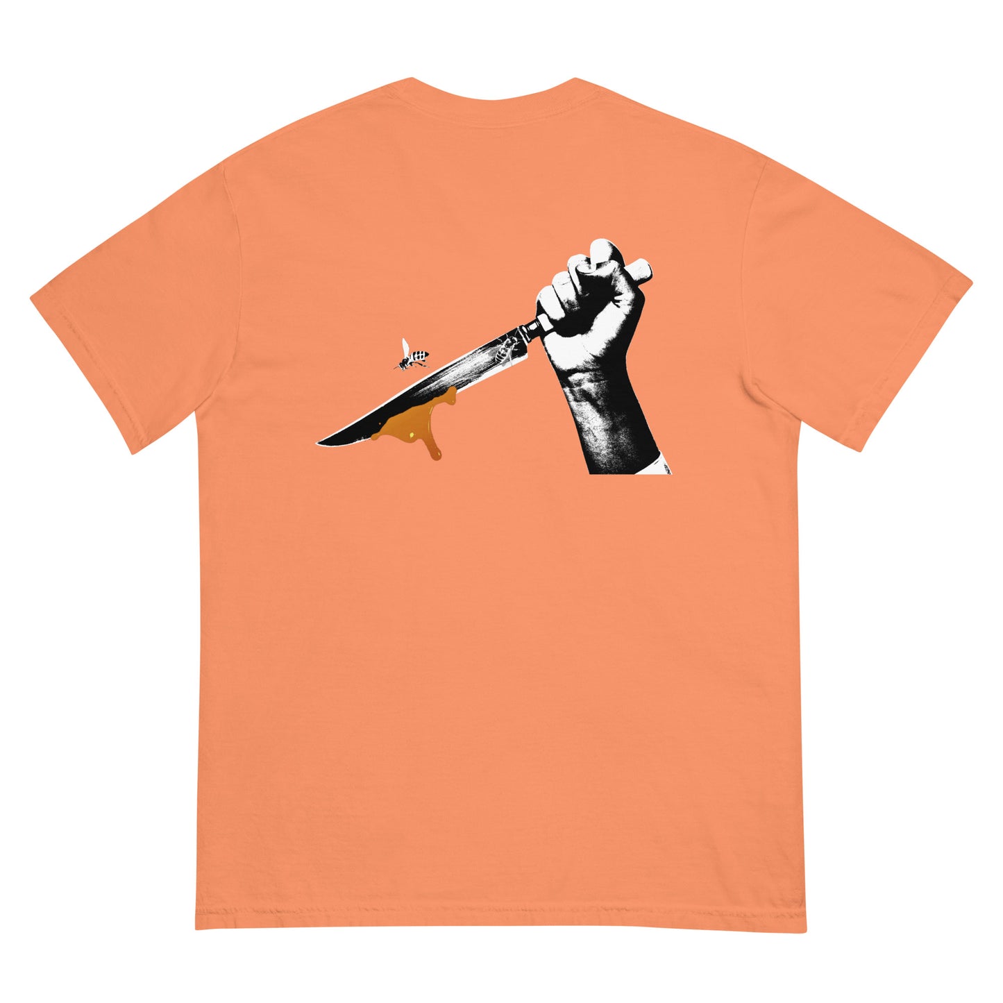 Unisex heavyweight t-shirt Classic Logo/Bee Knife on back