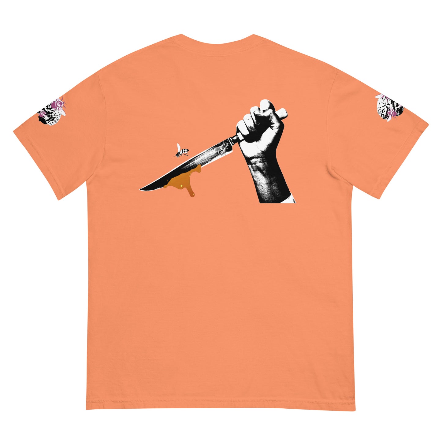 Zack Bone Tee (Bee Knife on back/Bee Brain on sleeves)