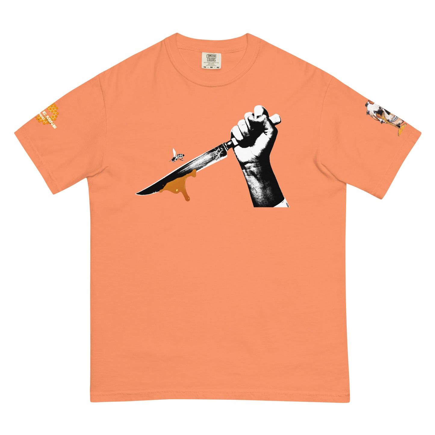 Bee Knife Tee with both HighveMind logos (on sleeves)