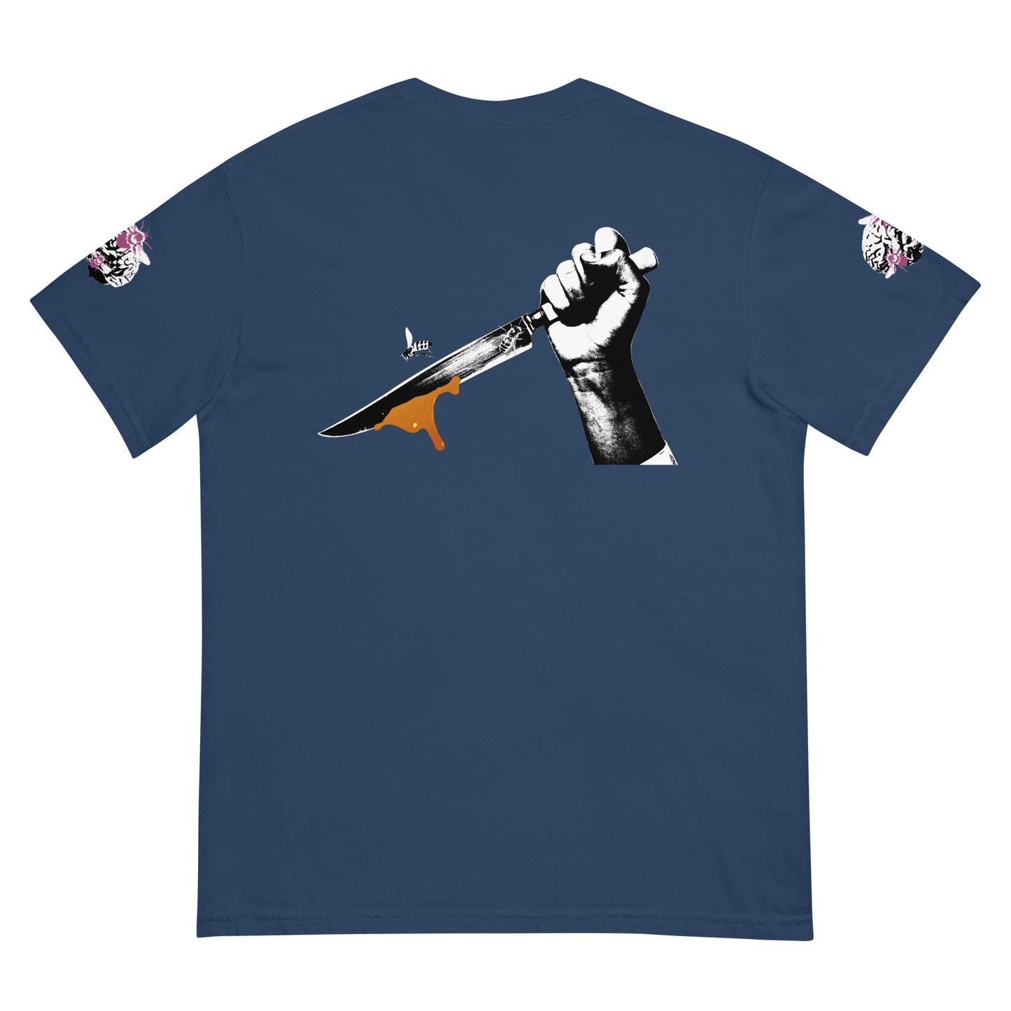 Zack Bone Tee (Bee Knife on back/Bee Brain on sleeves)