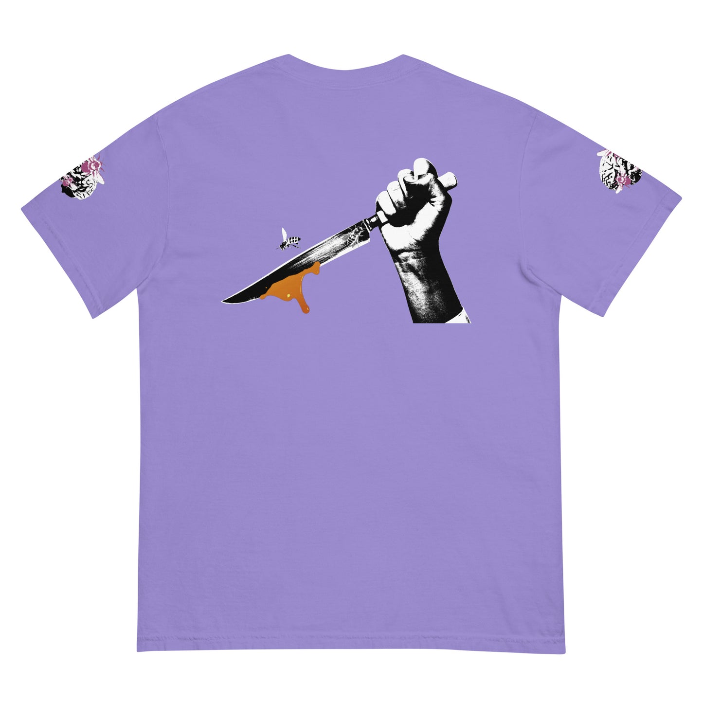 Zack Bone Tee (Bee Knife on back/Bee Brain on sleeves)