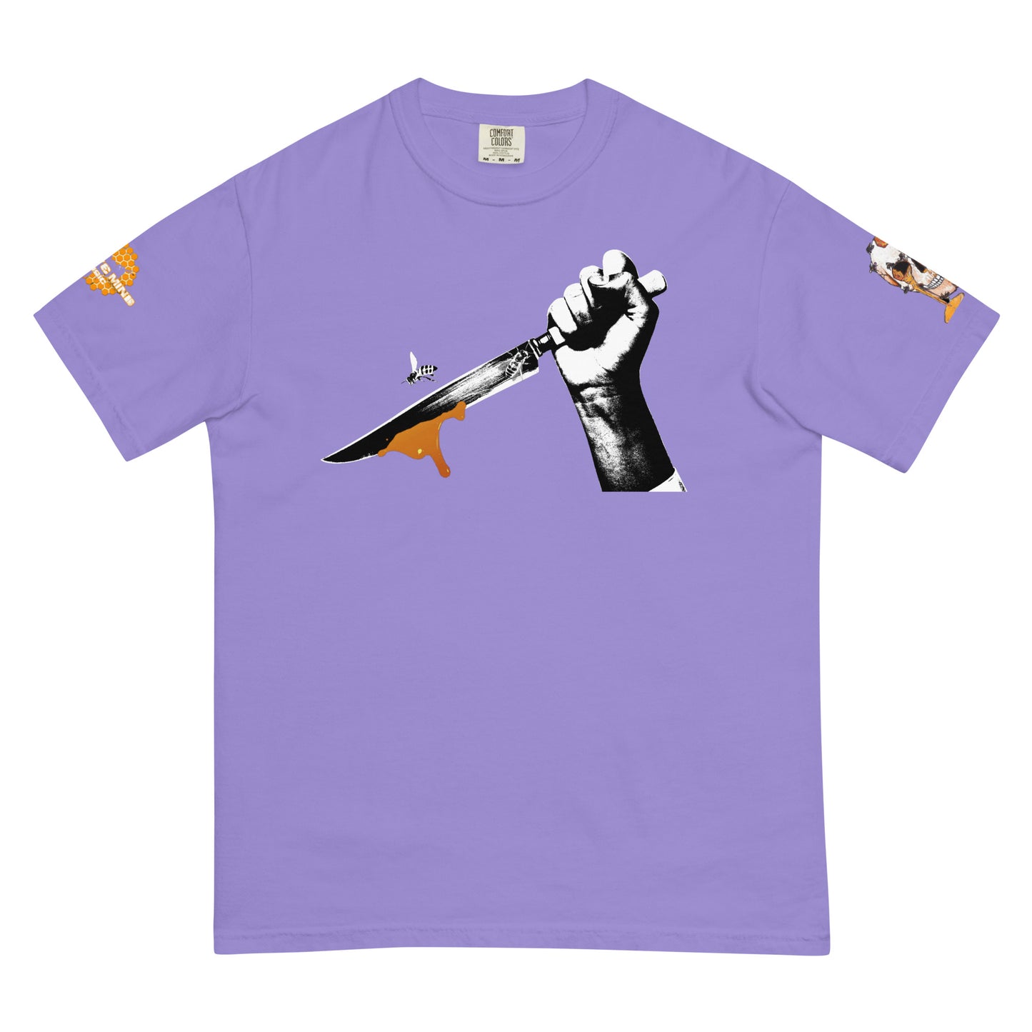 Bee Knife Tee with both HighveMind logos (on sleeves)