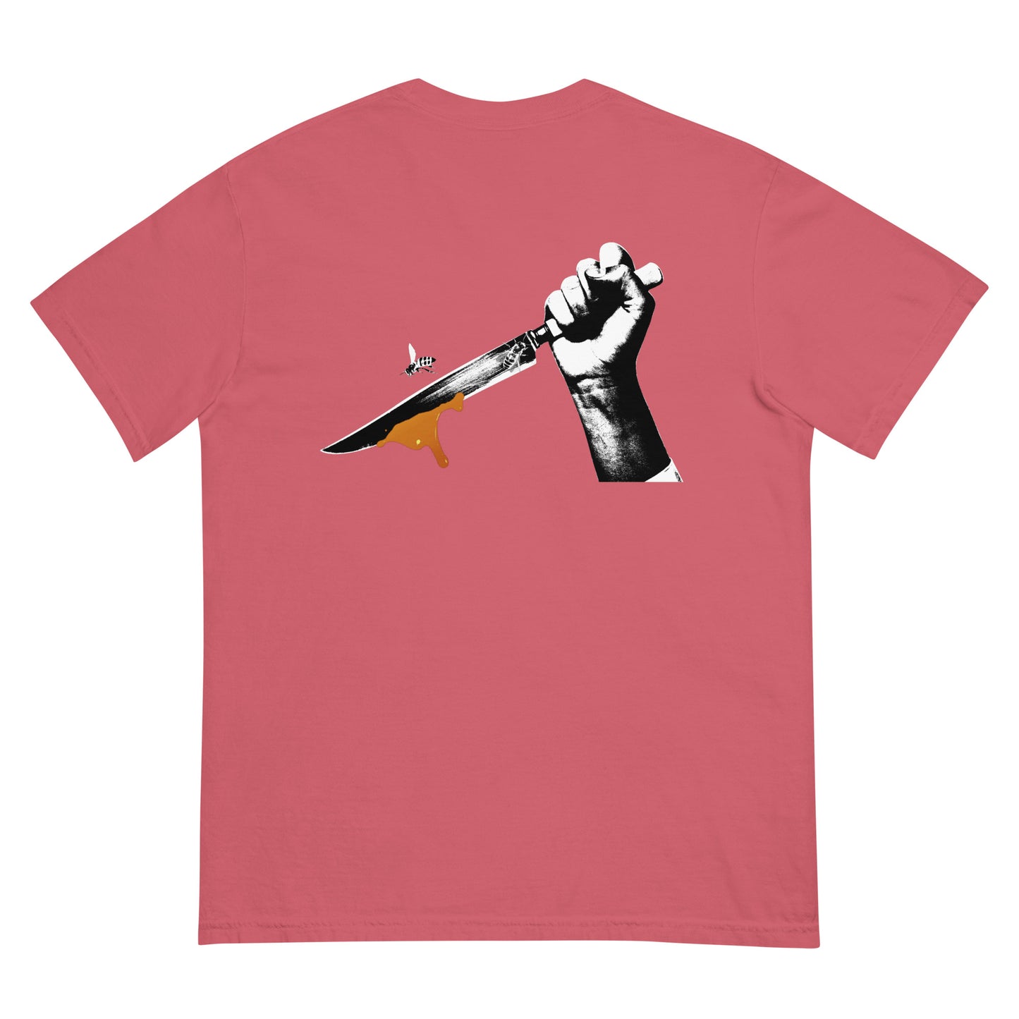 Unisex heavyweight t-shirt Classic Logo/Bee Knife on back