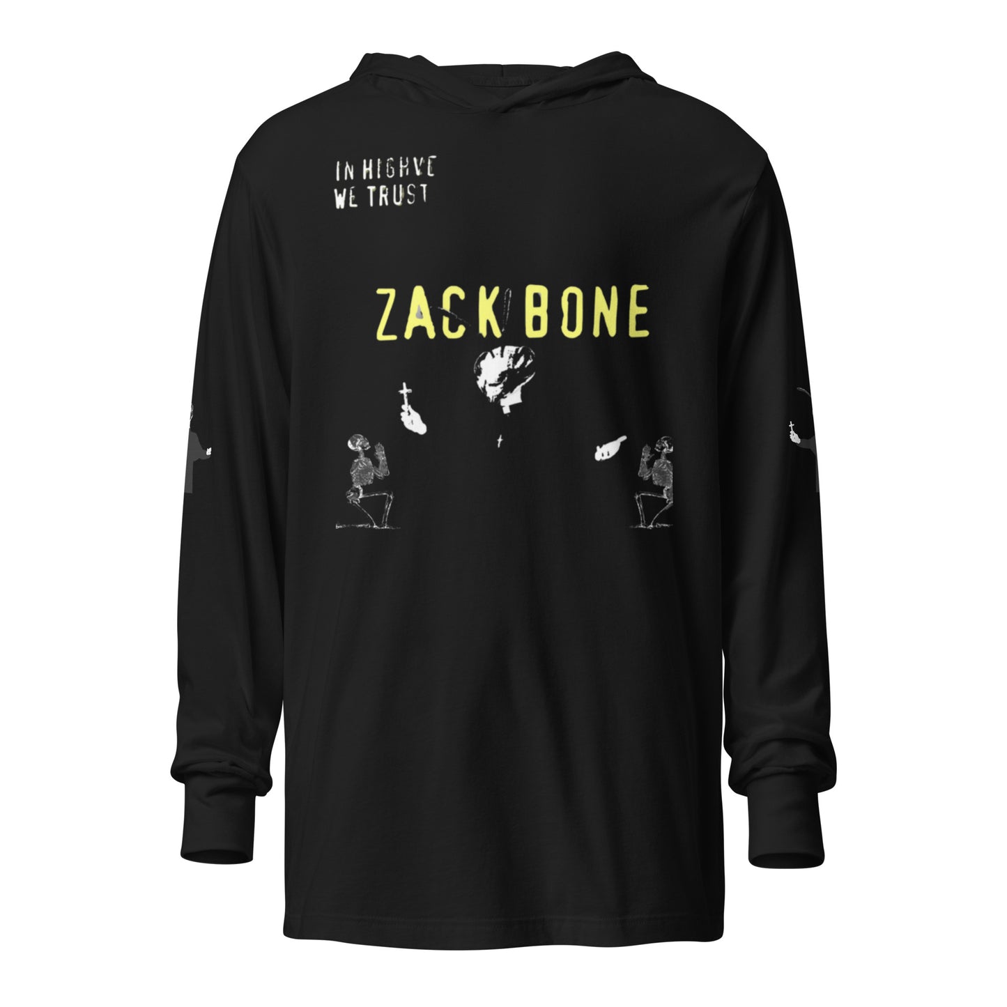Zack Bone Bee Priest Hooded long-sleeve tee