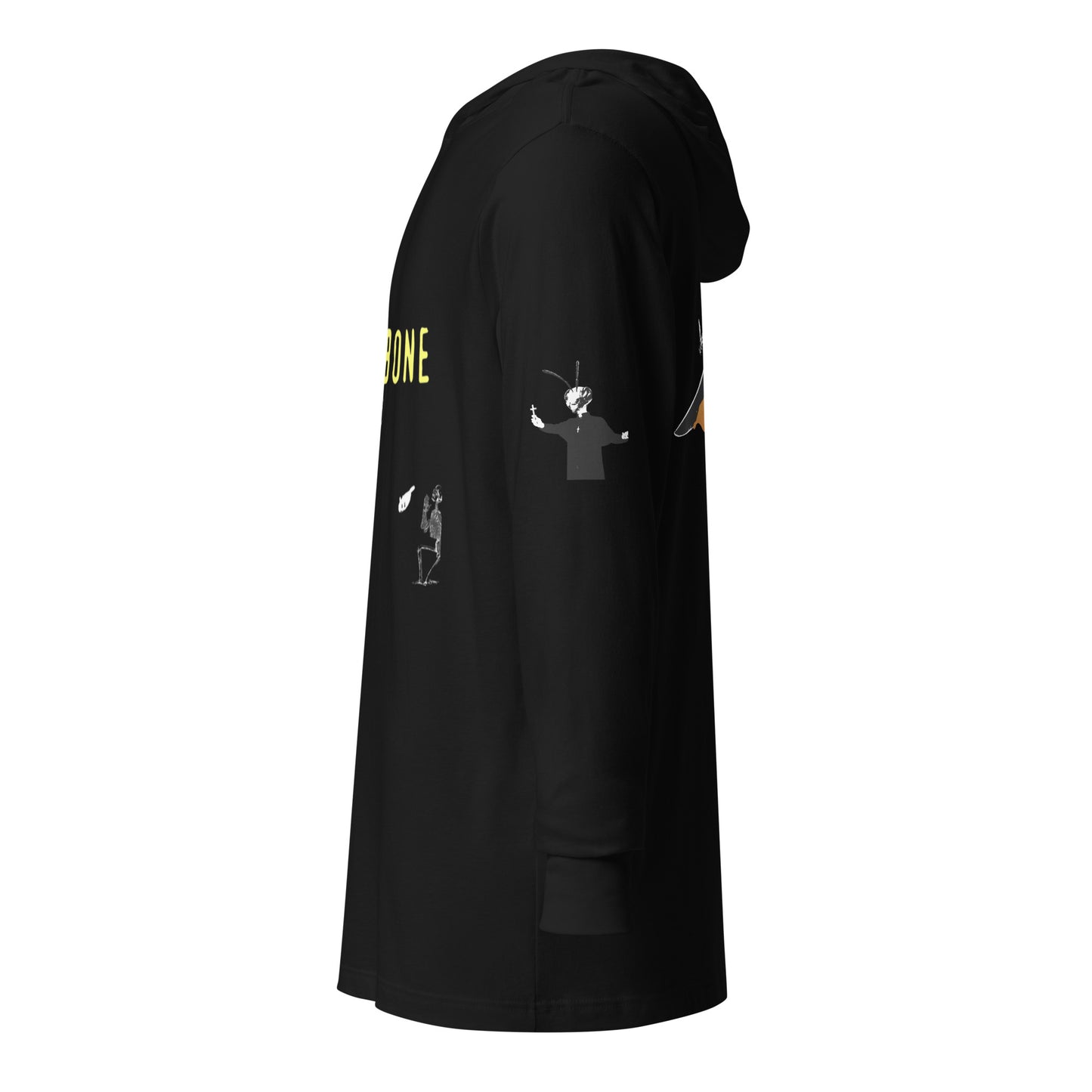 Zack Bone Bee Priest Hooded long-sleeve tee
