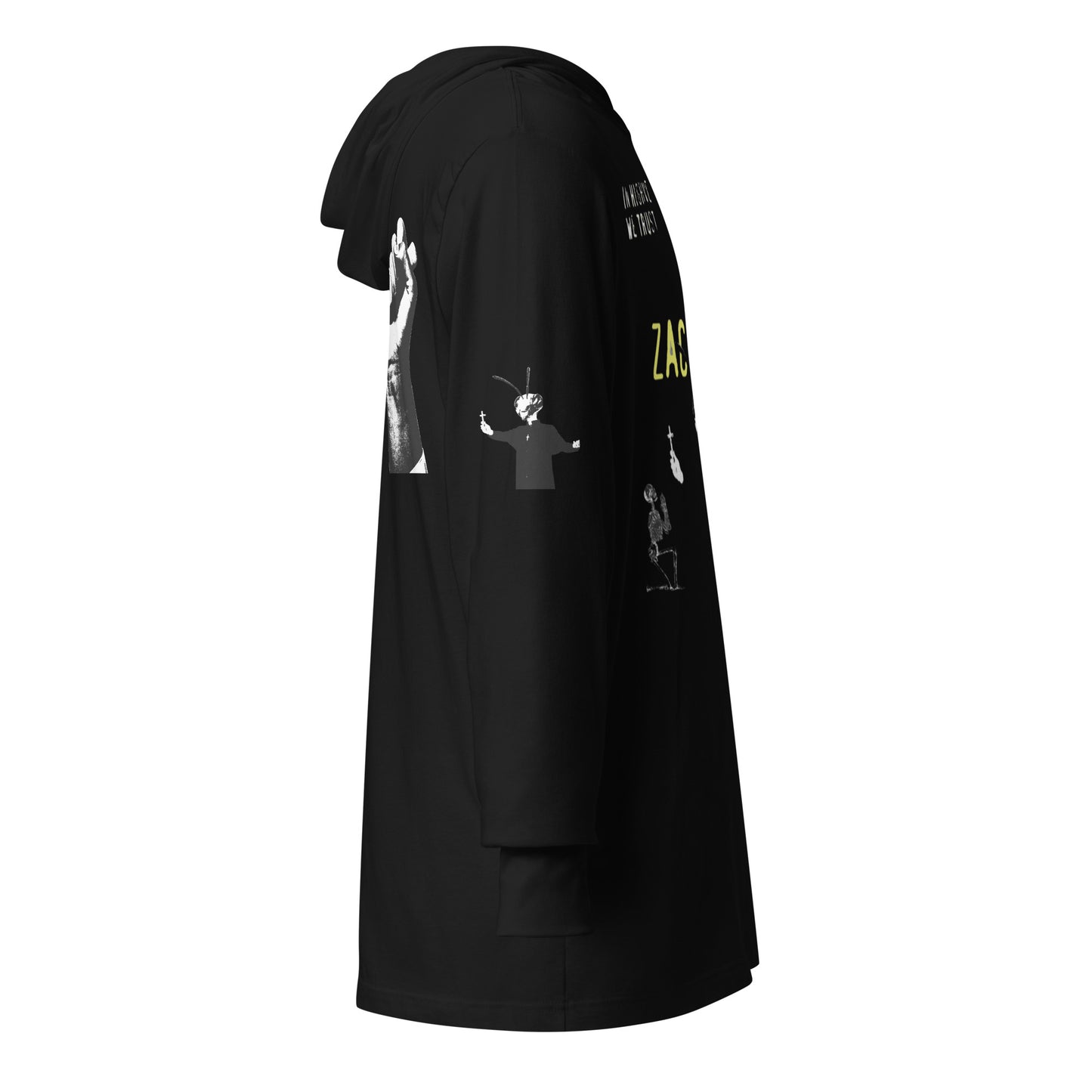Zack Bone Bee Priest Hooded long-sleeve tee