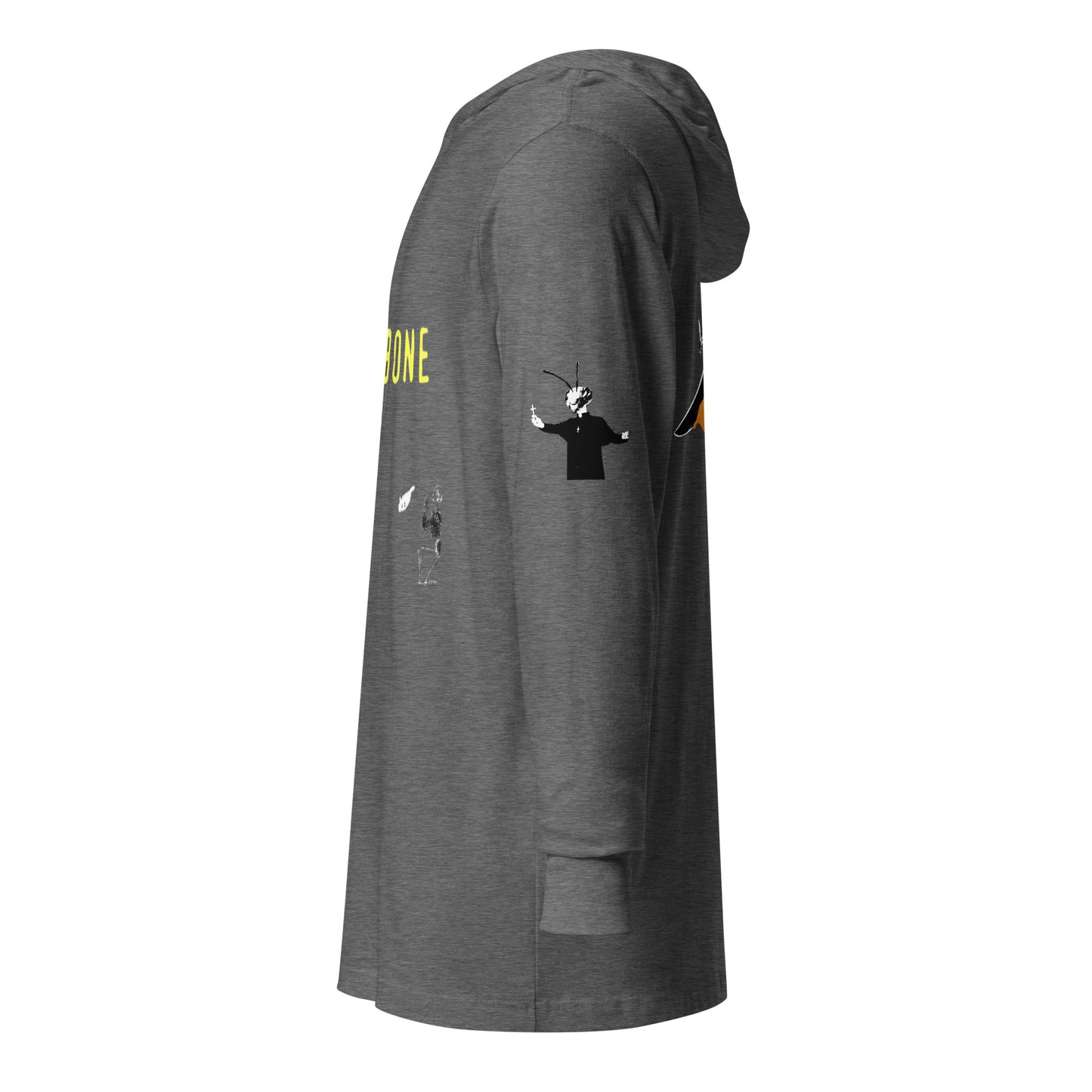 Zack Bone Bee Priest Hooded long-sleeve tee