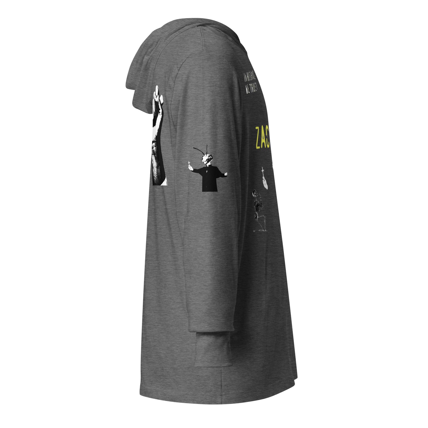 Zack Bone Bee Priest Hooded long-sleeve tee