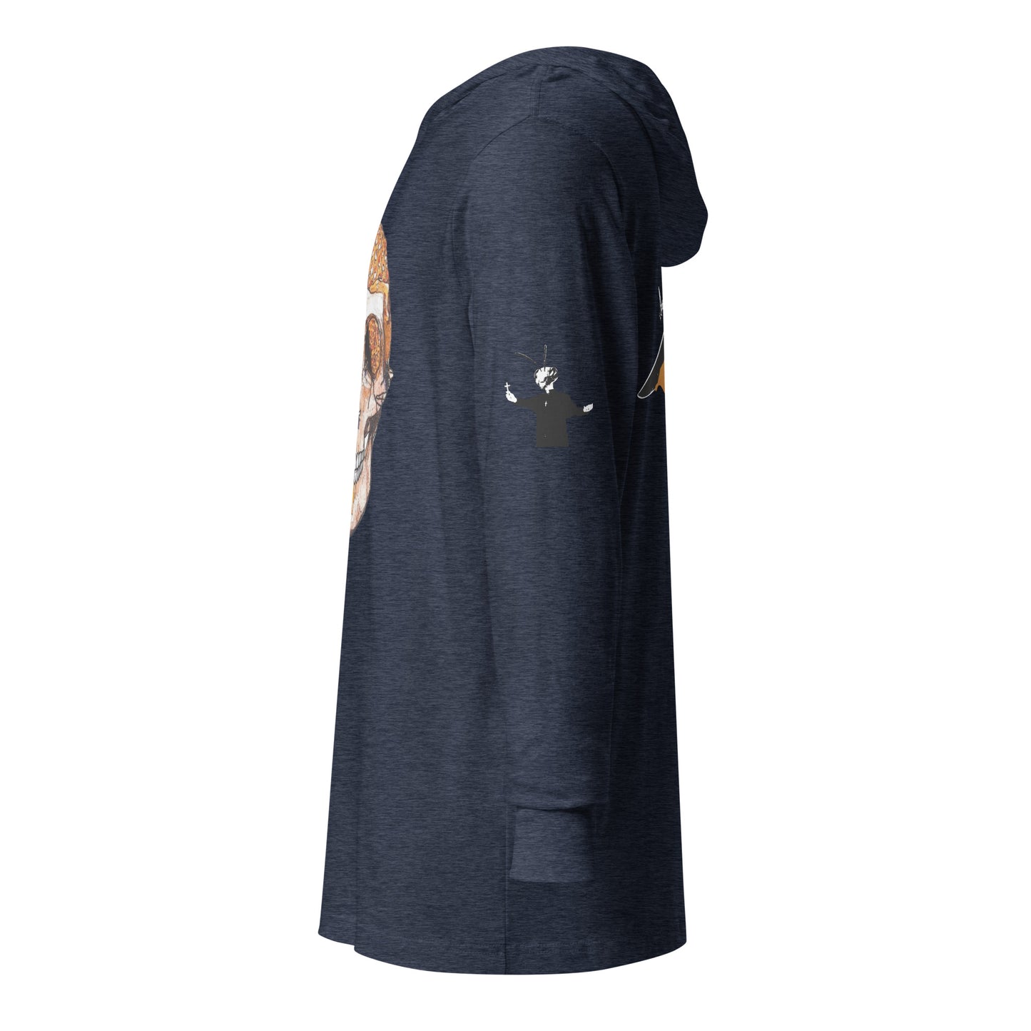 Hooded long-sleeve tee with Bee Knife on back