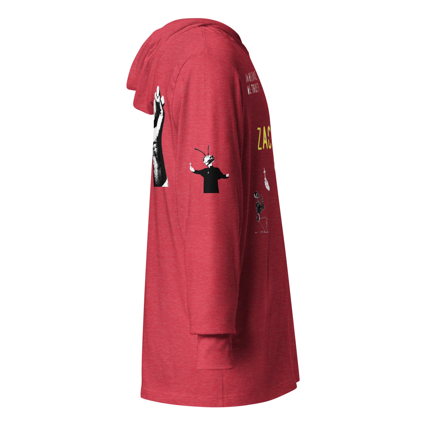 Zack Bone Bee Priest Hooded long-sleeve tee