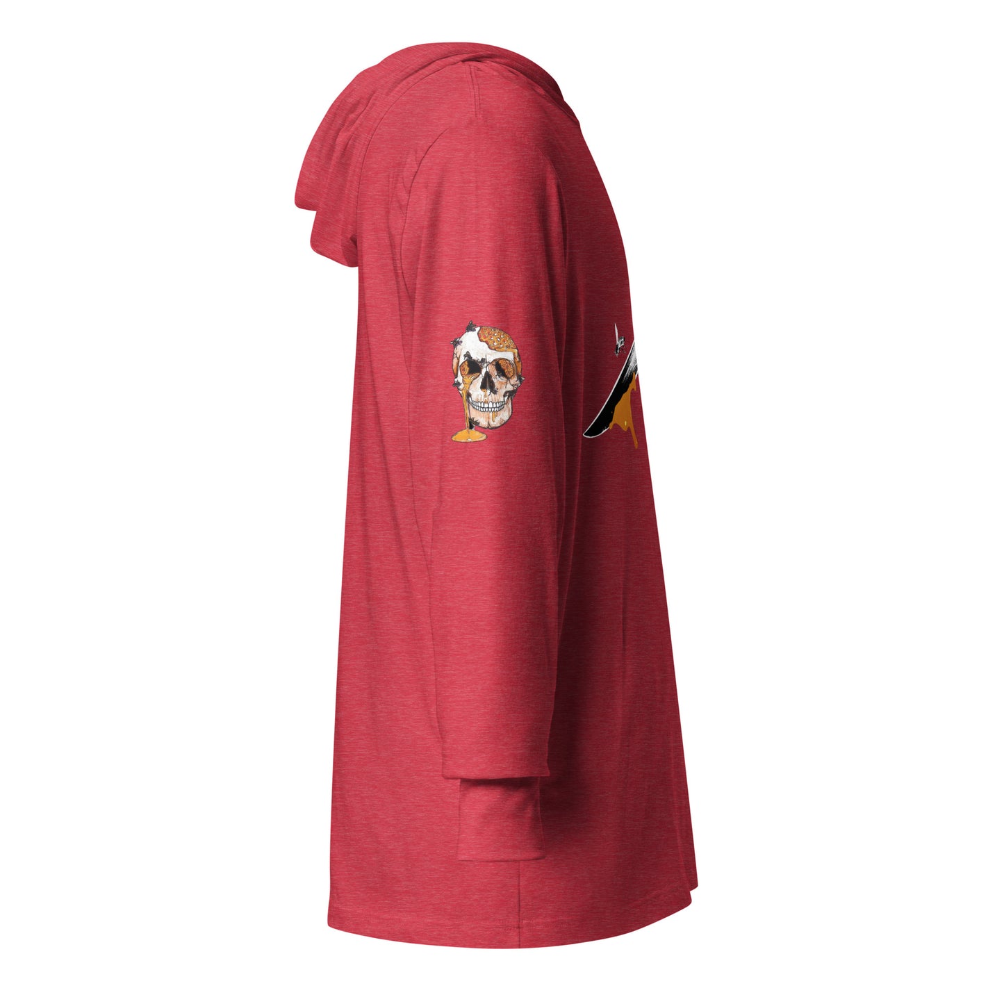 Hooded long-sleeve tee Bee Knife with both HighveMind logos (on sleeves)
