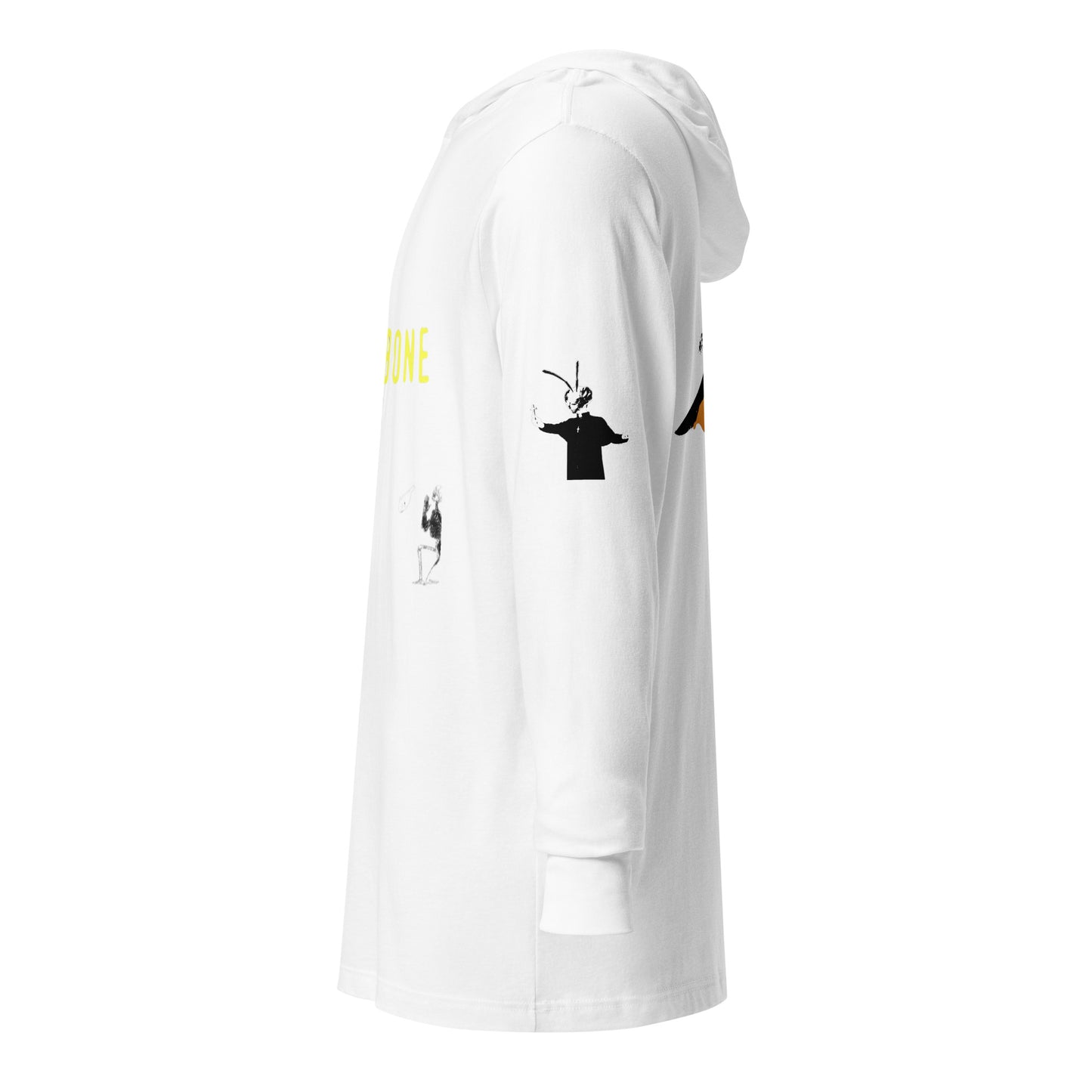 Zack Bone Bee Priest Hooded long-sleeve tee