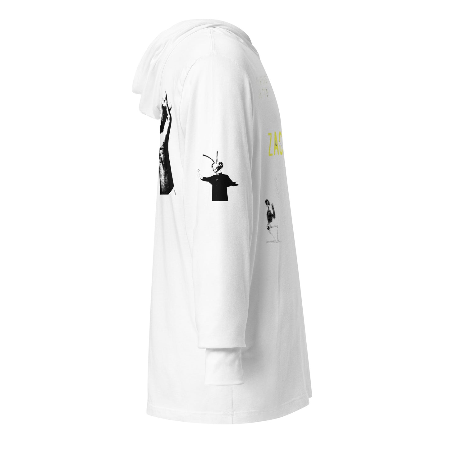 Zack Bone Bee Priest Hooded long-sleeve tee