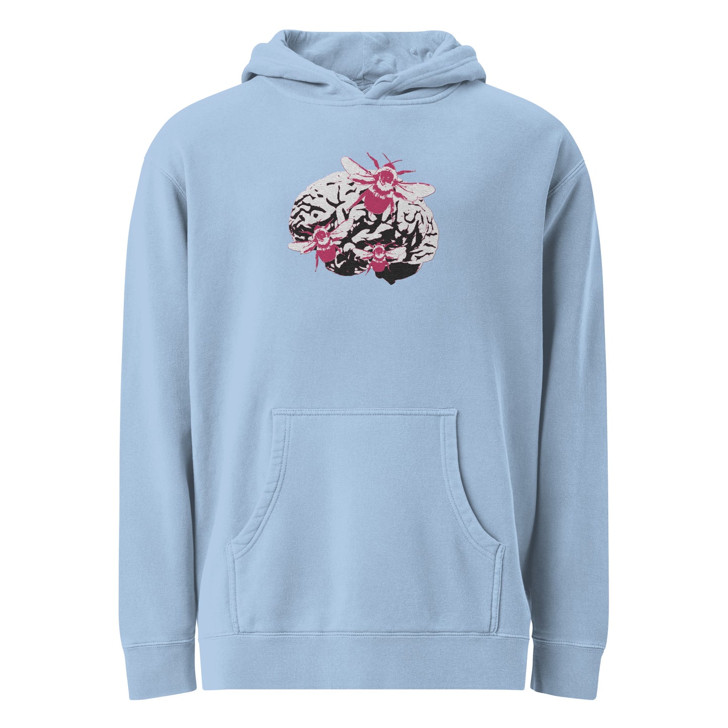 Bee Brain Embroidered Hoodie