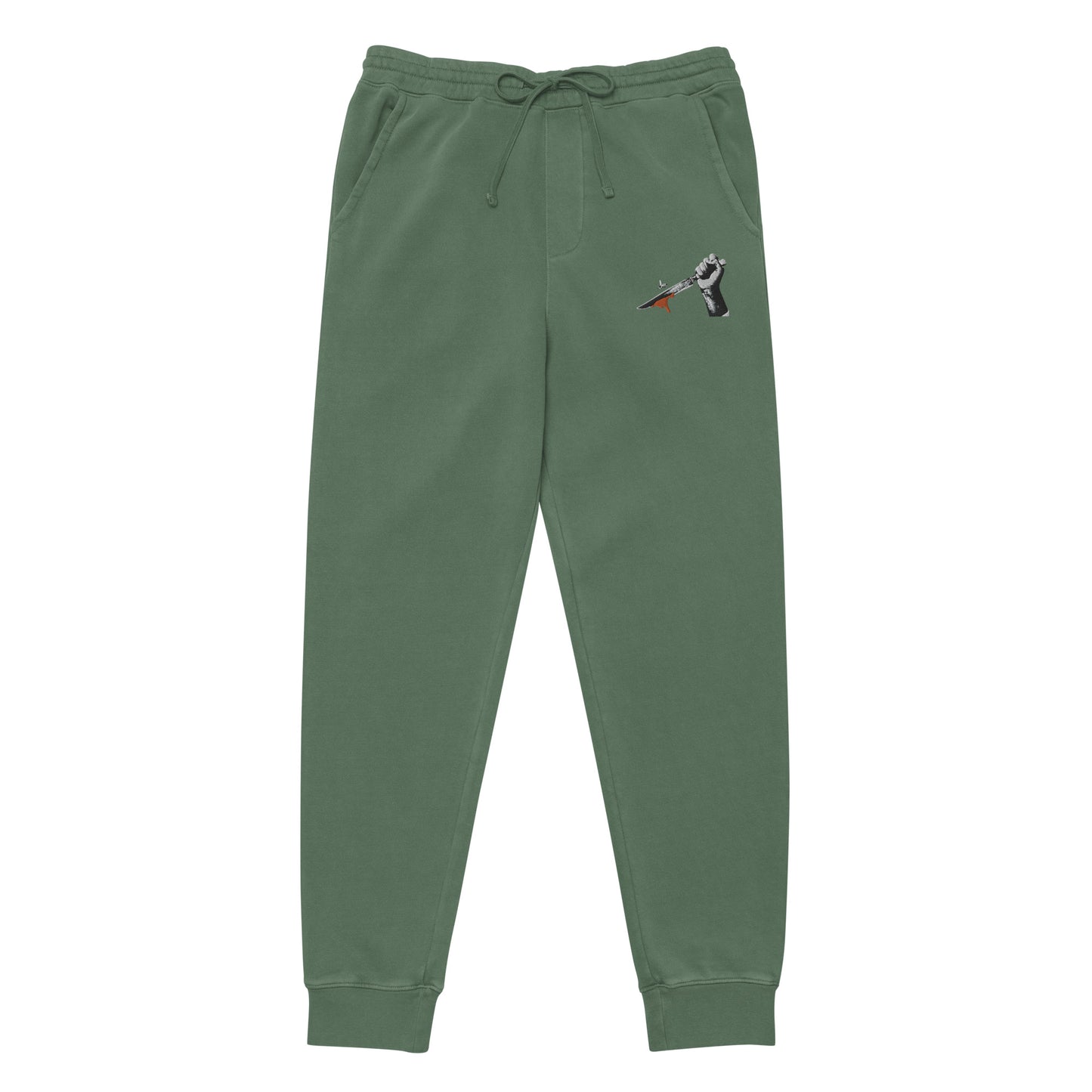 Pigment Dyed Embroidered Bee Knife Sweatpants