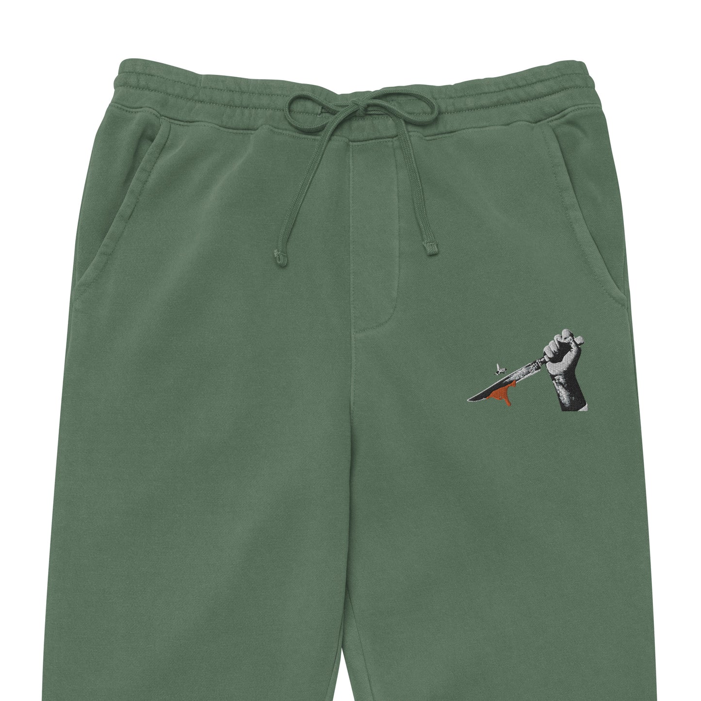 Pigment Dyed Embroidered Bee Knife Sweatpants