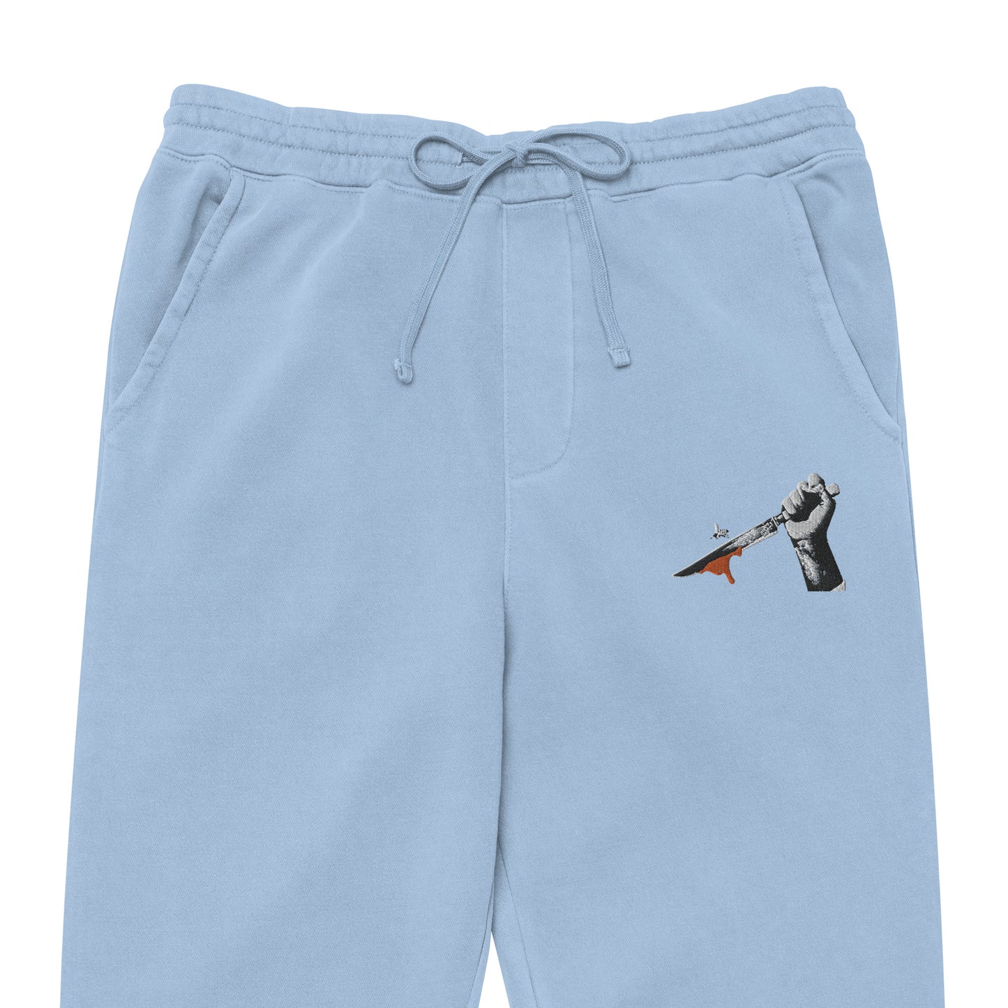 Pigment Dyed Embroidered Bee Knife Sweatpants