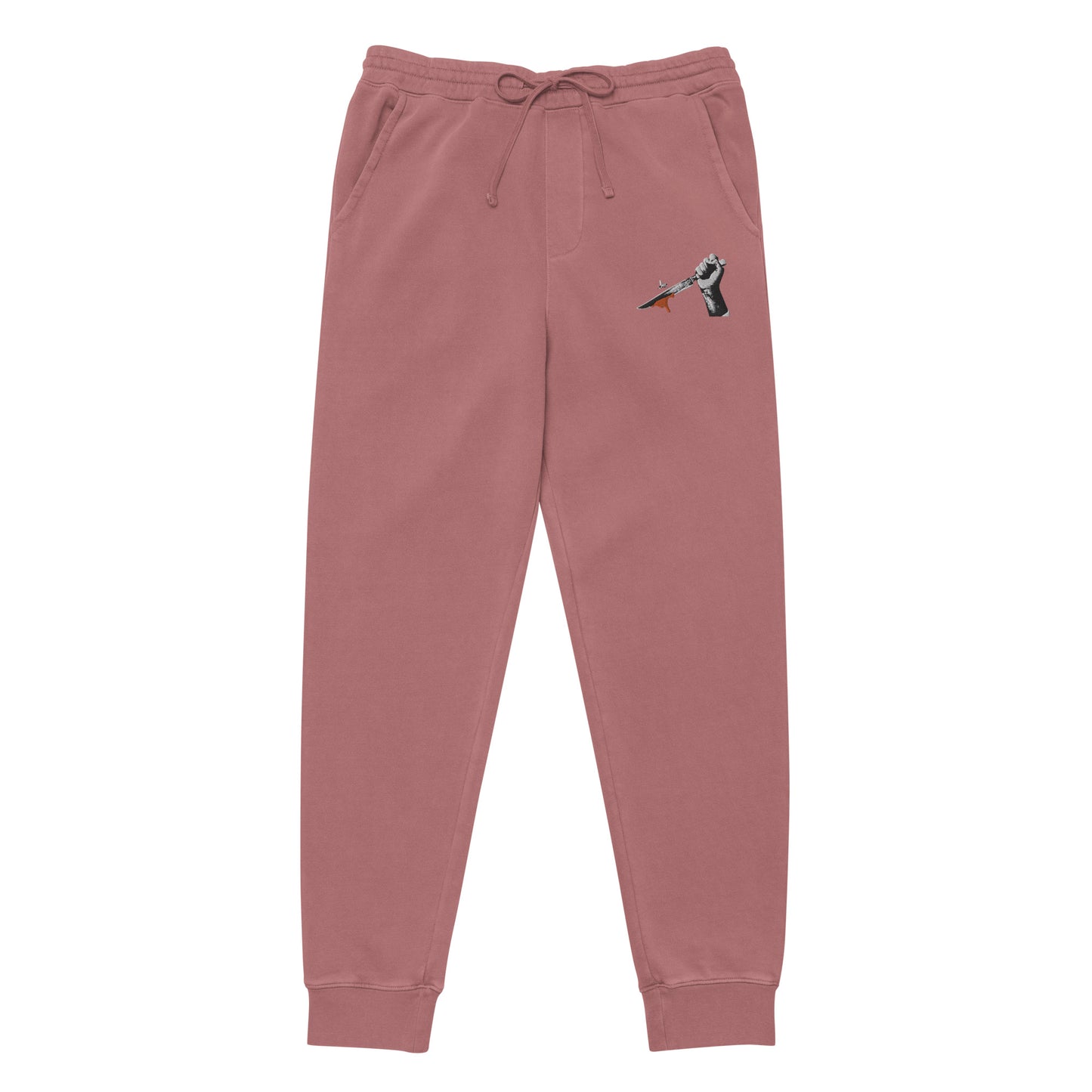 Pigment Dyed Embroidered Bee Knife Sweatpants