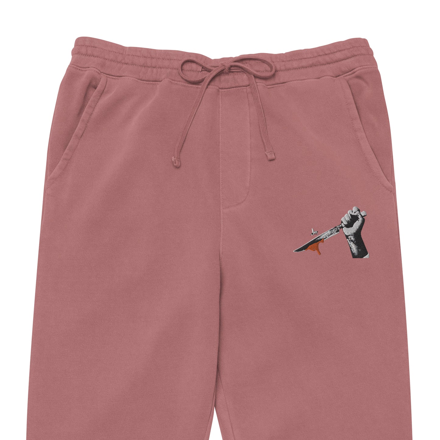 Pigment Dyed Embroidered Bee Knife Sweatpants
