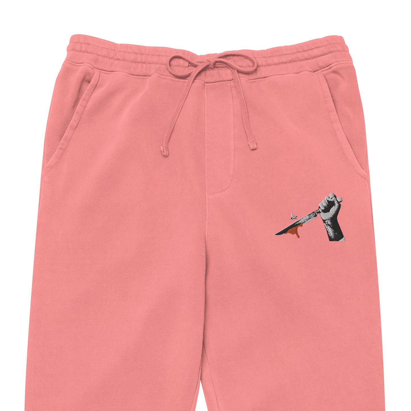 Pigment Dyed Embroidered Bee Knife Sweatpants