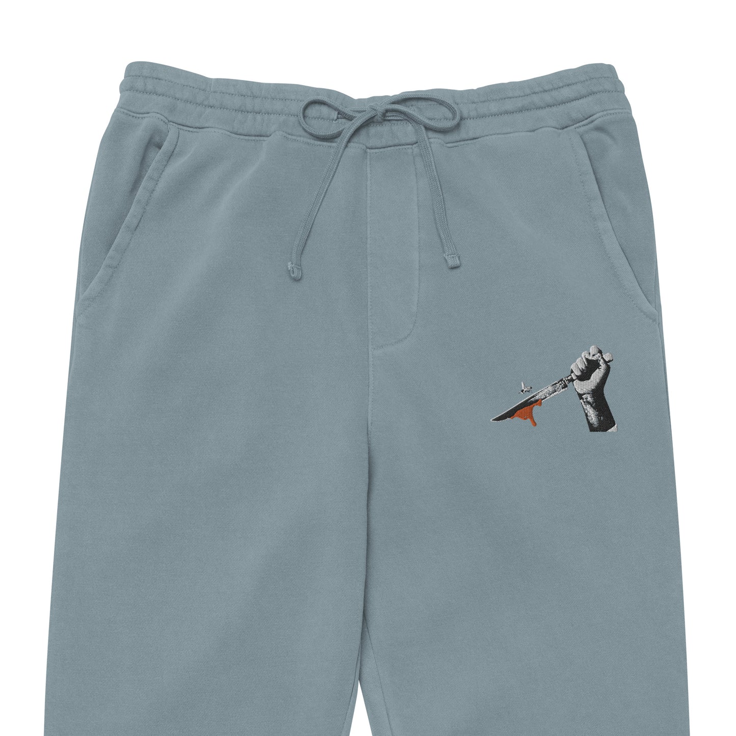 Pigment Dyed Embroidered Bee Knife Sweatpants