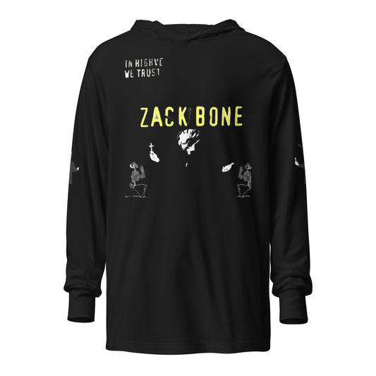 Zack Bone Bee Priest Hooded long-sleeve tee