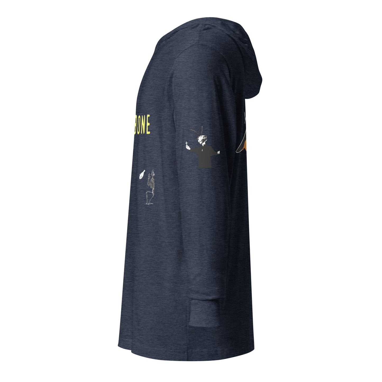 Zack Bone Bee Priest Hooded long-sleeve tee