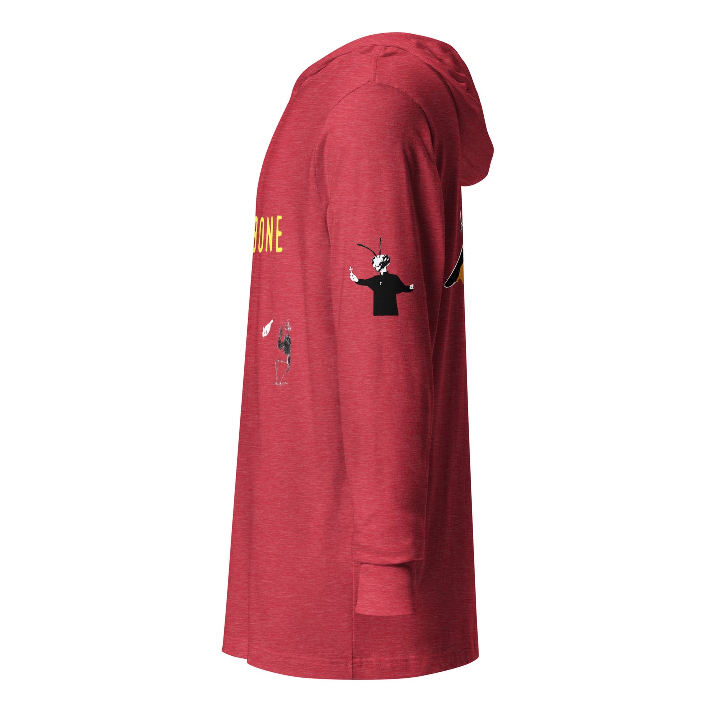 Zack Bone Bee Priest Hooded long-sleeve tee